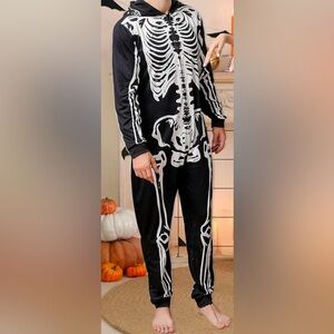 Hooded zipper adult PJ onesie